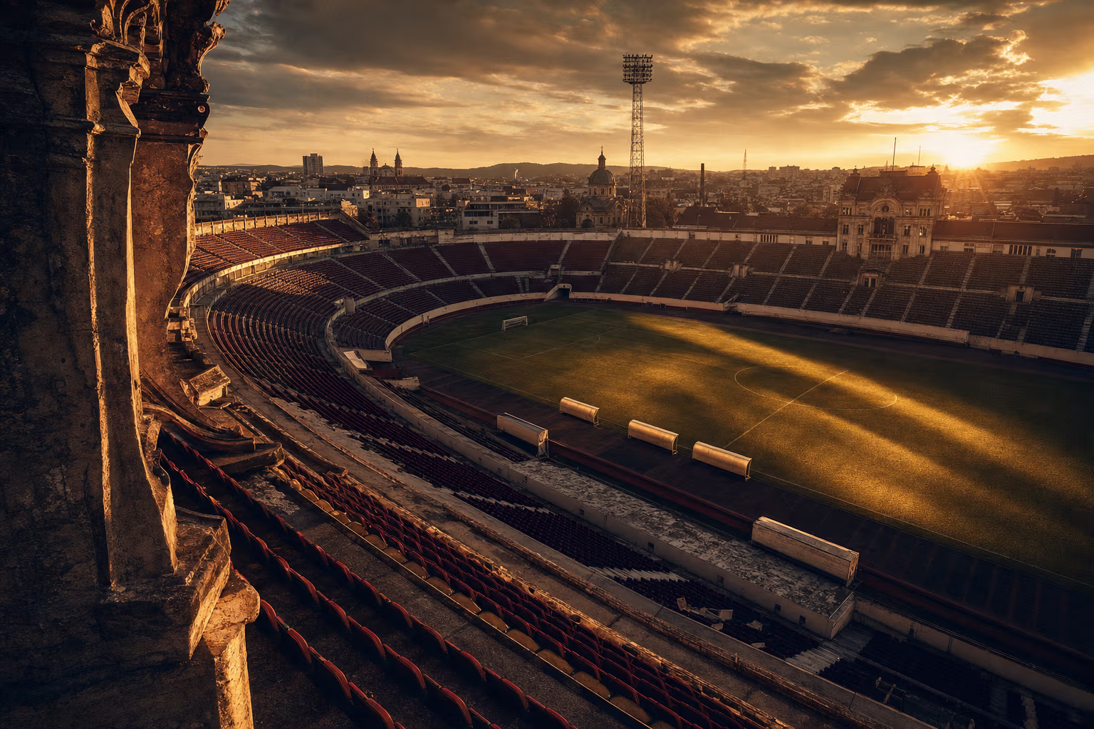 Stadion plin la un meci Liga 1, atmosferă de finală play-off